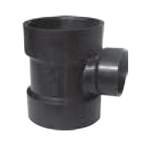 Approved Vendor 5408 ABS DWV Sanitary Tee, 4 x 4 x 2 in, H x H x H, Black