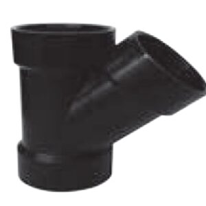 Approved Vendor 5423 ABS DWV 45 deg Wye, 2 in, H x H x H, Black