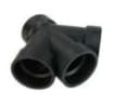 Approved Vendor 5435 ABS DWV Double 45 deg Wye, 2 in, H x H x H x H, Black