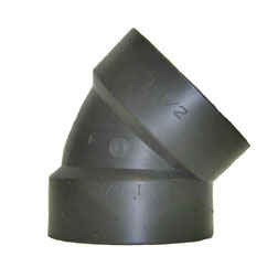 Approved Vendor 5463 ABS DWV 45 deg Elbow, 3 in, H x H, Black