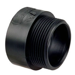 Approved Vendor 5487 ABS DWV Male Adapter, 2 in, H x MIPT, Black