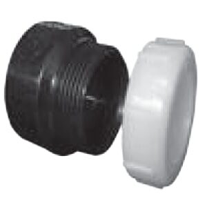 Approved Vendor 5518 ABS DWV Trap Adapter, 1-1/2 x 1-1/4 in, H x SJ, Black