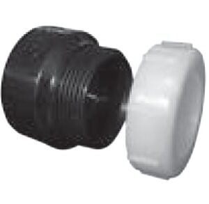 Approved Vendor 5520 ABS DWV Trap Adapter, 1-1/2 x 1-1/4 in, Sp x SJ, Black