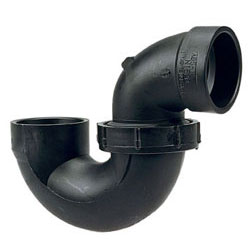 Approved Vendor 5546 ABS DWV P-Trap With Union Joint, 2 in, H x H, Black