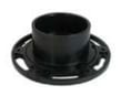 Approved Vendor 5572 ABS DWV Closet Flange Adjustable, Flush Fit, Molded, 4 x 3 in, Black