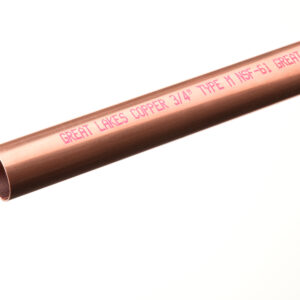 Great Lakes Copper 000728 Type M Hard Copper Pipe, 1-1/2 in, 12 Feet