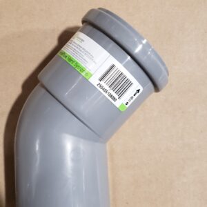 Centrotherm Eco Systems ISELS0345 45 deg Elbow, 3 in, Polypropylene, Gray