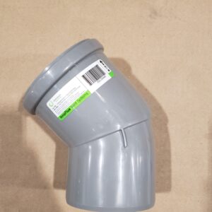 Centrotherm Eco Systems ISELS0445 45 deg Elbow, 4 in, Polypropylene, Gray