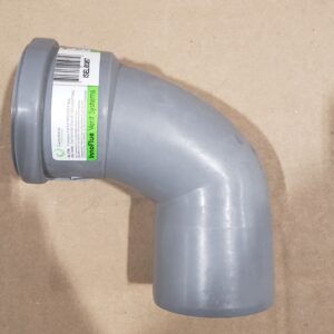 Centrotherm Eco Systems ISELS0387 87 deg Elbow, 3 in, Polypropylene, Gray