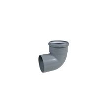 Centrotherm Eco Systems ISELS0487 87 deg Elbow, 4 in, Polypropylene, Gray