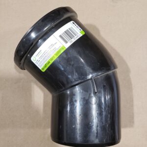 Centrotherm Eco Systems ISELS0445UV 45 deg Elbow, 4 in, Polypropylene, Black