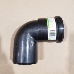 Centrotherm Eco Systems ISELS0387UV 87 deg Elbow, 3 in, Polypropylene, Black