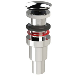 +osb 3535Q-CP 3535Q Straight Lavatory Drain Plug, Clicker, 1-1/4 in, Chrome, 6 in L