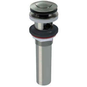 +osb 3600Q-BN 3600Q Straight Lavatory Drain, Clicker, 1-1/4 in, Brushed Nickel, 6 in L