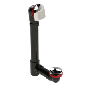 +osb 6040Q-CP 6040QABS Waste and Overflow Kit, Euroclicker, Offset, Chrome Plated, 16 in D