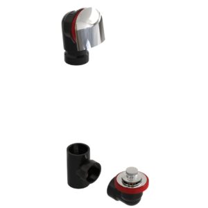 +osb 6040LZK-CP Offset Waste & Overflow Lift & Turn Kit, ABS, Chrome