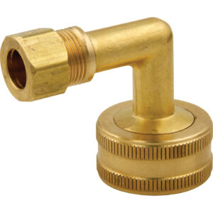 Master Plumber® 327WPX Dishwasher Elbow, 3/8 x 3/4 in, OD Comp. x Female Hose, Brass