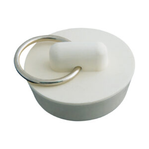 Master Plumber® 534A Hollow Drain Stopper, 1-1/8 in, Rubber, White