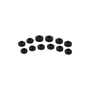Master Plumber® 623 Bevelled Faucet Washers (Pack of 12), 1/4 to 3/8 in ID, 1/2 to 5/8 in OD, Black