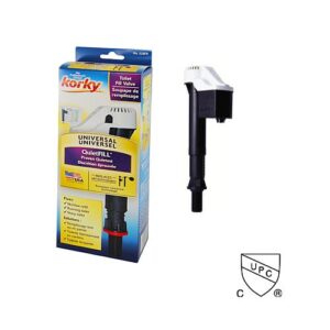 Korky® 14-1029 Universal Design Toilet Valve, 7-3/4 to 13-1/2 in