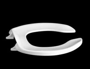 Centoco 300CCSS-001 Toilet Seat With Gasket, Round Bowl, Open Front, Polypropylene, White