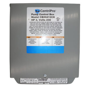 CentriPro® CB20412CR Control Box, 230 V, 1 Phase, 2 hp, 1.5 kW, For use with 4 in 3-Wire CentriPro Motor