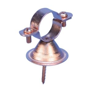 nVent CADDY BH0050CP BH Bell Hanger Pipe Clamp, 1/2 in Pipe, 0.84 in Rod, Steel, Copper Electroplated