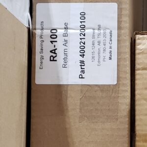 Hi-Velocity 40021200100 RA Fan Coil Air Base