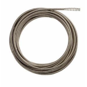 Milwaukee 48-53-2673 Inner Core Bulb Head Drain Cleaning Cable, 35 ft L, 5/16 in Cable, Steel, For Use With Drain Cleaning Machines, 1-1/4 to 2-1/2 in Drain Line
