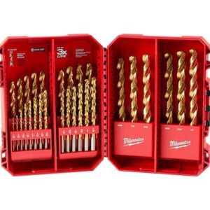 Milwaukee® 48-89-0012 THUNDERBOLT® Drill Set, 29 Pieces, HSS, Titanium Coated, Gold