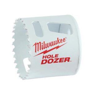 Milwaukee® 49-56-0193 Hole Dozer Hole Saw, 3-1/2 in Dia, 1-5/8 in D Cutting, Bi-Metal/8% Cobalt Cutting Edge, White