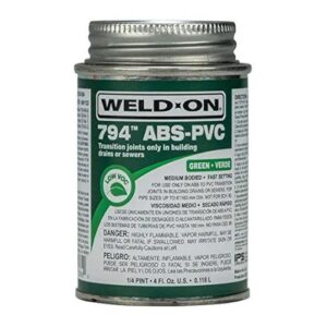 Weld-On® 13369 Transition Cement, Can With Applicator Cap, 118 mL, Green